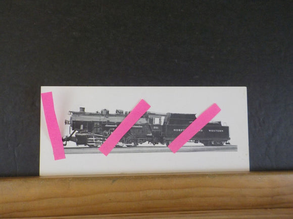 Photo Builder’s Card Norfolk & Western Locomotive #201 N&W