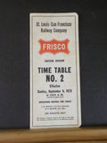 St Louis San Francisco Ry Co Frisco employee Timetable #2 Eastern Division