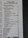 Railway Modeller 1984 March V35 #401N gauge scenic layout Scratchbuilt Locos