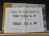 Central New Engand Railway Story Vol 1 Infant Years by R.W. Nimke w/DJ  Signed