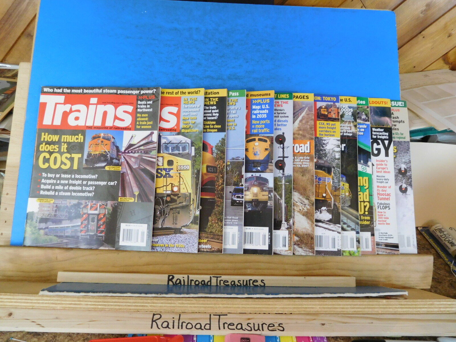 Trains Magazine Complete Year 2008 12 issues – RailroadTreasures