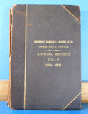Cincinnati Hamilton & Daytona Railway Co Annual Reports 1899-1908 Bound Volume