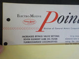 EMD Pointers 1962 November 19 Increased bypass valve setting seven element lube