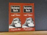 Burlington Route System Public Timetable 1958 May-October
