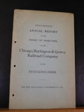 Chicago Burlington & Quincy Railroad Company Annual Report 1920