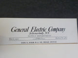 General Electric Company Supply Department Bulletin No 4821 1911 March Oil Break