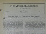 Model Railroader Magazine 1936 March Folding plate plans SAL 2-6-6-4 articulated