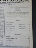 Miniature Railroading 1941 Autumn Vol 4 #3 Magazine Sound Live steam O gauge