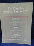 Ford 1975 original sales brochure Complete Car line for 1975 Thunderbird Mustang