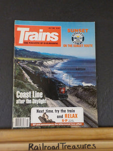 Trains Magazine 1986 July Coast Line after the Daylight SP & Passengers