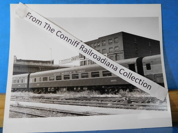 Photo Gulf Mobile & Ohio Passenger Car #3053 8X10 B&W St Louis 1971