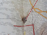 Map Railroads in the United States Eastern & Central   FOLDED