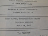 Railroad Accident Investigation Report #18 Summary Penn Central Cheverly MD 197
