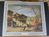 Renaissance Lithographic Print W.D. Heynisaite Spanish Farm 20X24 nches
