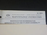 EMD Maintenance Instructions MI 9610 November 1975 Improved shutter & Cylinder a