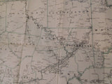 Map Pennsylvania Showing Post Offices 1933 w Railroads, Electic Rr, RR stations