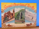 Postcard Union Pacific Souvenir Folder of the Overland Route UP