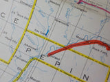 Map Burlington Northern Wisconsin State Railroad Map 1983 August