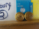 Button Penn Central Waterbury Lot of 2 small Gold in color small
