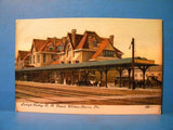 Postcard Lehigh Valley Railroad Depot Wilkes-Barre Pa LV Station No Postmark