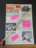 CP Rail News 1974 June 26  Employee Newspaper Display train heads west
