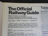 Official Railway Guide 1984 August September North American Travel Edition