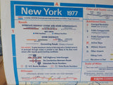 Map New York State Exxon Road map 1977