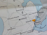 Map Southern Pacific Lines and New Service Routes  Folded