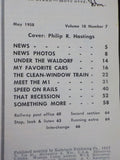 Trains Magazine 1958 May Clean Window Train Speed on rails