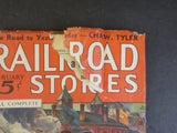 Railroad Stories Magazine 1936 February Strike of 1877 EH Harriman Royal Blue