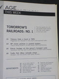 Railway Age 1969 January 27 Tomorrow' Railroads No. 1