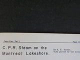 Canadian Rail #146 July-August 1963 CPR Steam on the Montreal Lakeshore