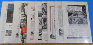 Ads Western Pacific RR California Zephyr #3 Advertisements from various magazine