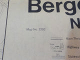 Map Bergen County New Jersey Hagstrom Map #2202 NO DATE Folded NJ?