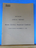 Maine Central Railroad Company Sixtieth annual report for the year ended 1920