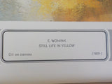 Renaissance Lithographic Print  E. Wonink Still Life in Yellow