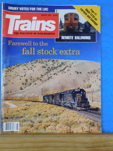 Trains Magazine 1987 August Farewell to the fall stock extra Remote Baldwins N&W