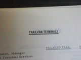 Intermodal Domestic International TrailVan Penn Central Stapled Blue Paper Cover