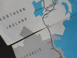 Map British Rail Passenger Network 1977 International Passenger Network