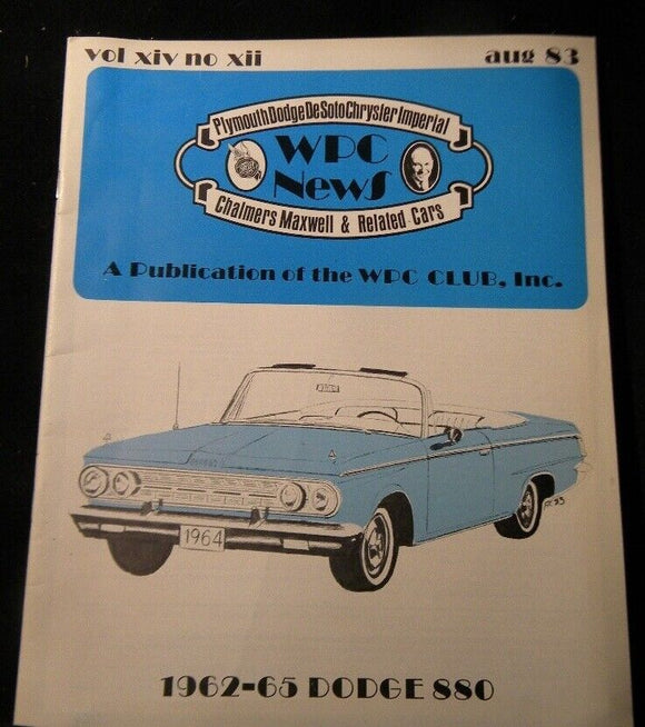 WPC News 1983 August The 1962 - 1965 Dodge 880