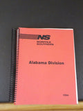 Norfolk Southern Alabama Division 1994 Track charts / Maps