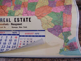 Map New York State with calendar 1970 Thomas D. Murphy Co. 31 x 30