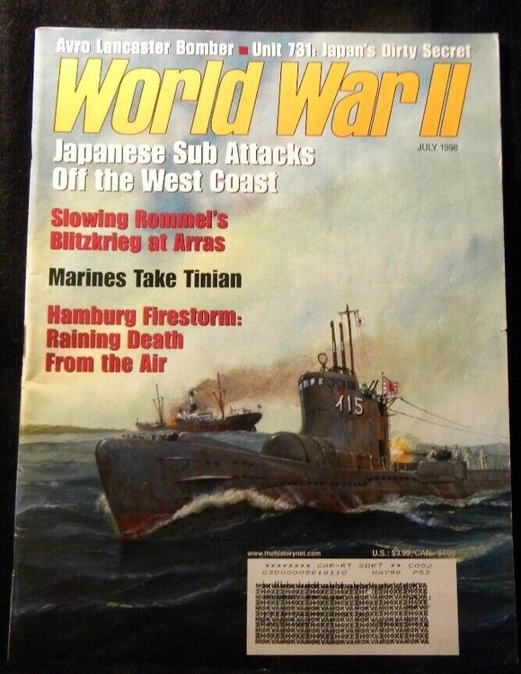 World War II 1998 July Japanese sub attacks off West Coast Hamburg Firestorm Tin