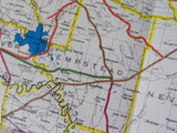Map Burlington Northern Arkansas State Railroad Map 1983 August +  SW TN