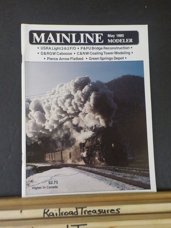 Mainline Modeler 1985 May Pierce Arrow flatbed Green Springs Depot C&NW Coaling