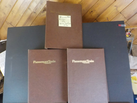 Passenger Train Journal Binders lot of 3 + 36 extra rods to fit these binders