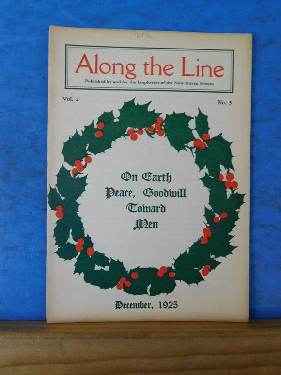 Along the Line 1925 December  New York New Haven & Hartford Employee Magazine