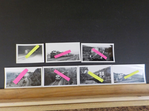 Photo Erie Lackawanna Locomotives Lot of 7 Black & white