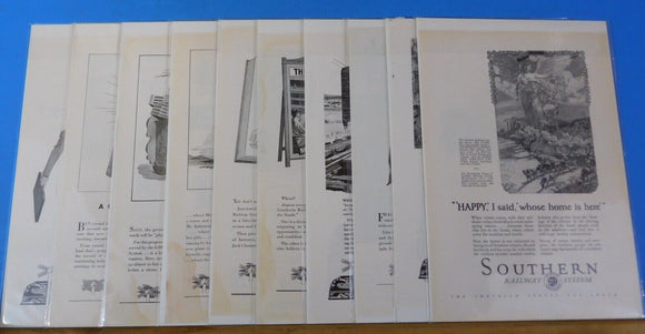 Ads Southern Railway System Lot #7 Advertisements from various magazines (10)