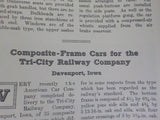 Brill Magazine 1913 November Milk Car PRT Composite frame car Closed Cars